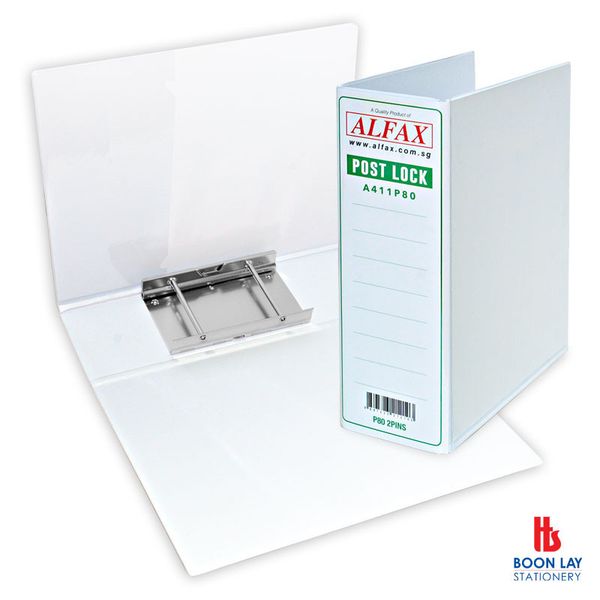 ALFAX Post Lock 2Pins 80mm A4 - White (A411P80 )
