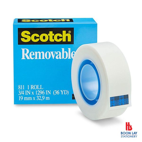 3M Scotch Removable Magic Tape 18x36y (811B)