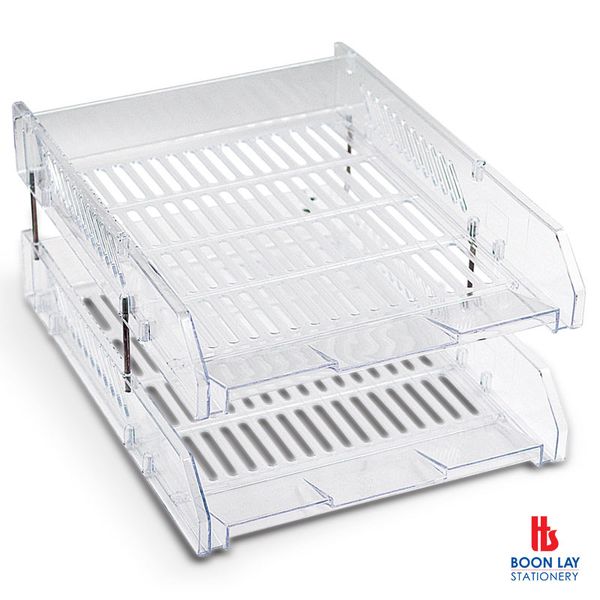 ALFAX Letter Tray 2-Tier A4 - Clear (2104)