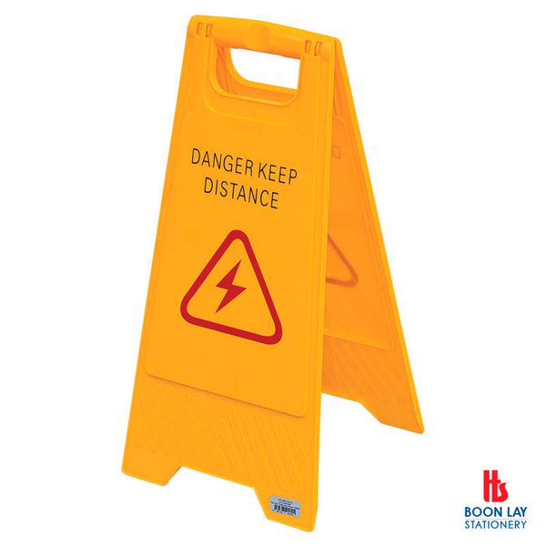 Floor Stand Sign "Danger Keep Distance" - Orange (AF03050)