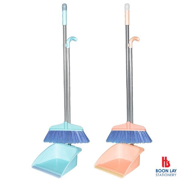 Broom & Dustpan Set with Stainless Steel Handle (303)