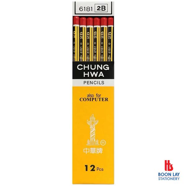 CHUNG HWA Wooden Pencil 2B - Box of 12's (6181)