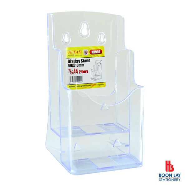 ALFAX Acrylic Display Stand 2-Tier ⅓A4 (KD992)
