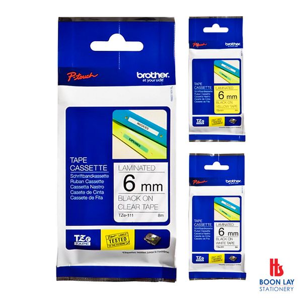 BROTHER TZe Laminated Label Tape 6mm