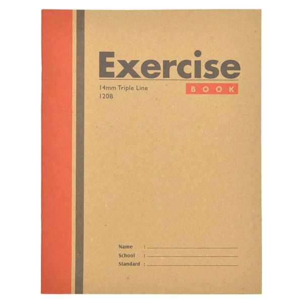 Exercise Book 14mm Triple Line 120B/80P F5 - Pack of 10's (ETFSC)