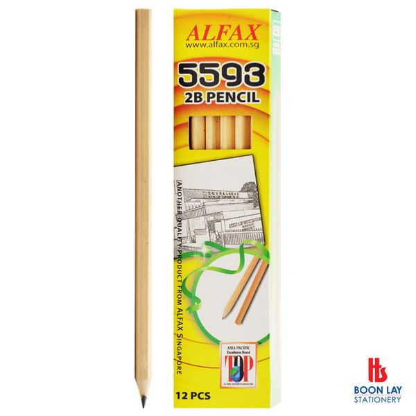 ALFAX Wooden Pencil 2B - Box of 12's (5593)