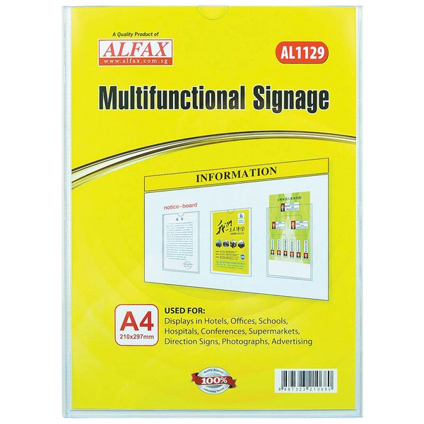 ALFAX Acrylic Multifunctional Signages A4 (AL1129)