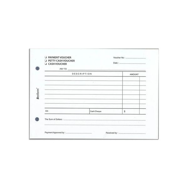 BESFORM 3in1 Voucher (Payment/Petty Cash/Cash) 100 sheets