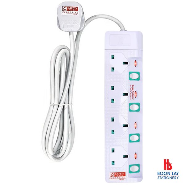 4 Way Extension Power Strip Surge Protector 6M (8488-6M)