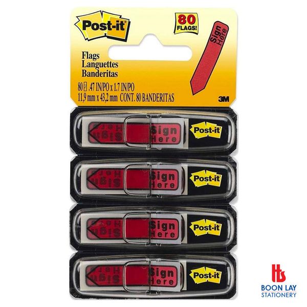 3M Post-it Flag "Sign Here" - Red (684-RDSH)