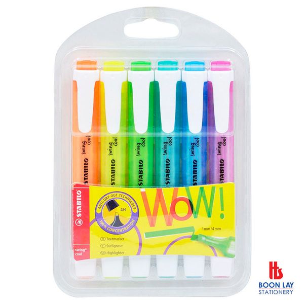 STABILO Swing Cool Highlighter Set of 6 Colours (275/6)