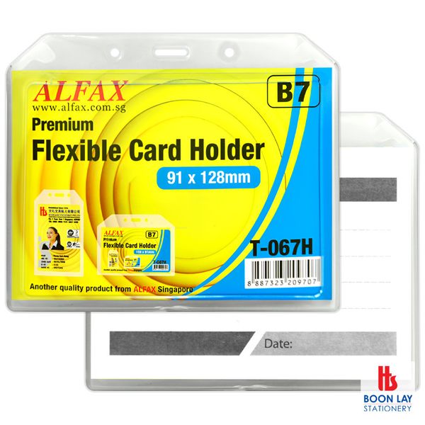 ALFAX Flexible Card Holder B7 128x91mm - Pack of 10's (T067H)