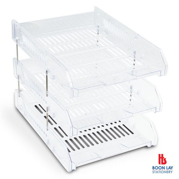 ALFAX Letter Tray 3-Tier A4 - Clear (2105)