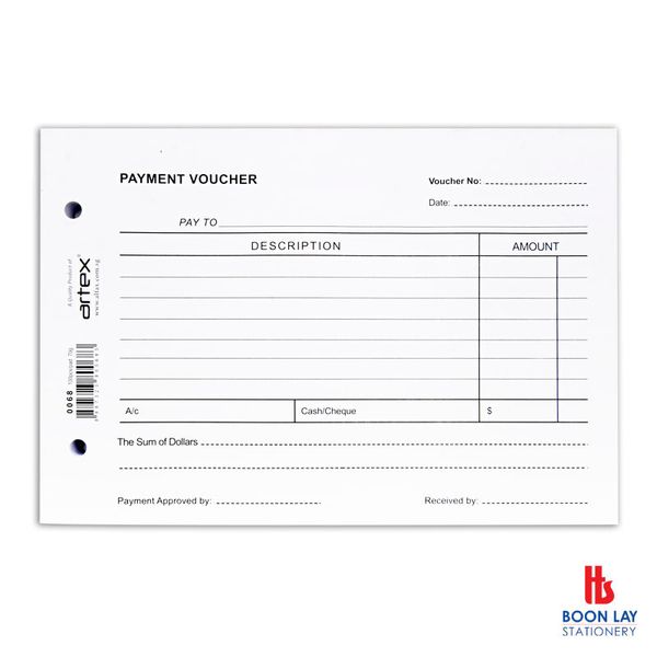 ARTEX Payment Voucher 100sheets (0068)