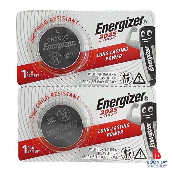 ENERGIZER Lithium Coin Battery  3V - Pack of 2's (CR2025)