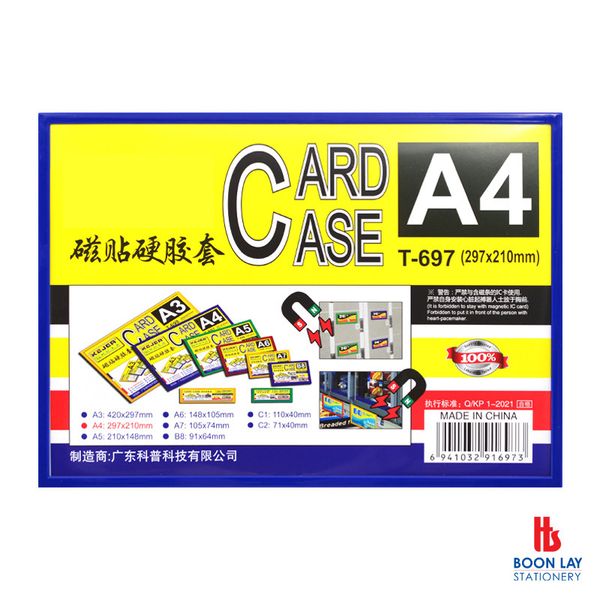 KEJEA Magnetic Card Case A4 - Blue (T697)