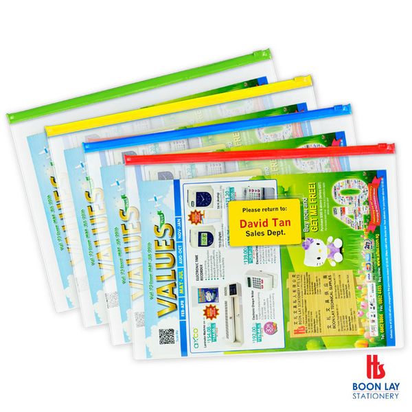 ALFAX Transparent Zip Bag A4 (F56)