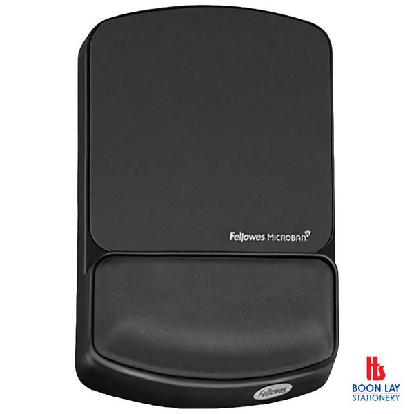 FELLOWES Mouse Pad Wrist Rest w/Microban Protection - Graphite (9175101)