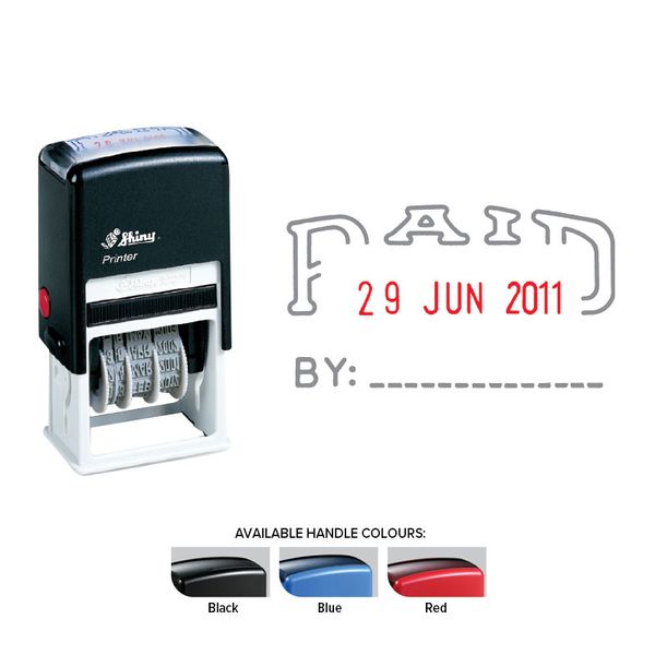SHINY Self-Inking Date Stamp with PAID (S401)