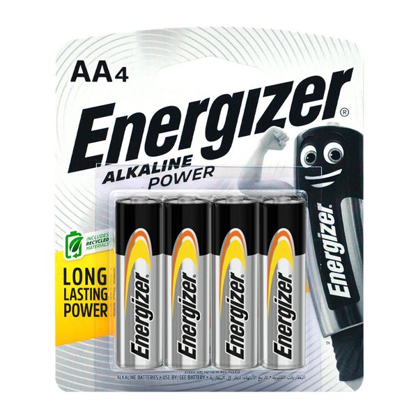ENERGIZER Alkaline Battery AA - Pack of 4's (E91)
