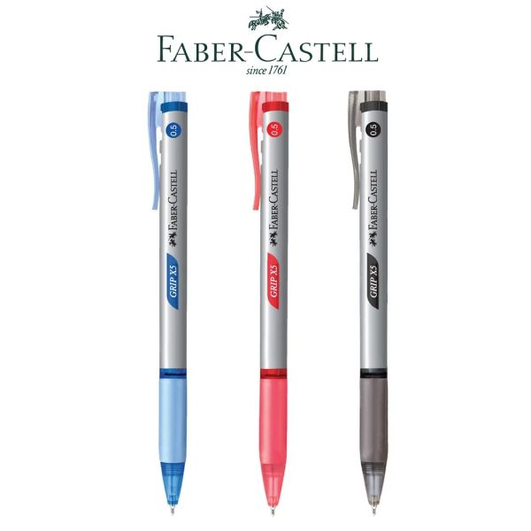 FABER-CASTELL Grip Ball Pen Foil  0.5mm - Box of 10's ( Grip X5)
