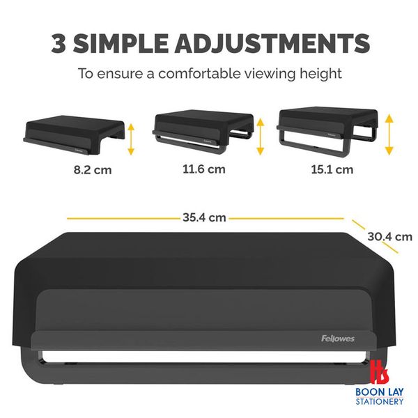 FELLOWES Breyta Monitor Stand - Black (100016560)
