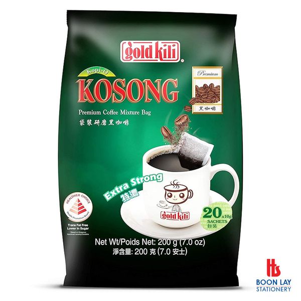 GOLD KILI Kopi-O Kosong Premium Coffee - Extra Strong (No Added Cane Sugar) 10g x 20's