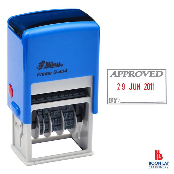 SHINY Self-Inking Date Stamp with APPROVED (S404)
