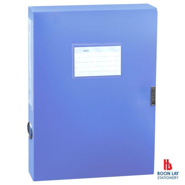 Plastic Box File 35mm A4 - Blue (ZS35D )