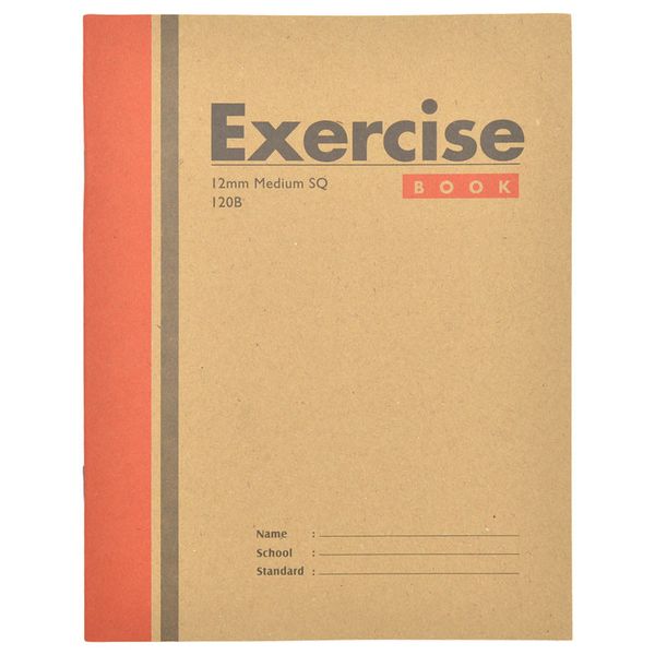 Exercise Book 12mm Medium Square 120B/80P F5 - Pack of 10's