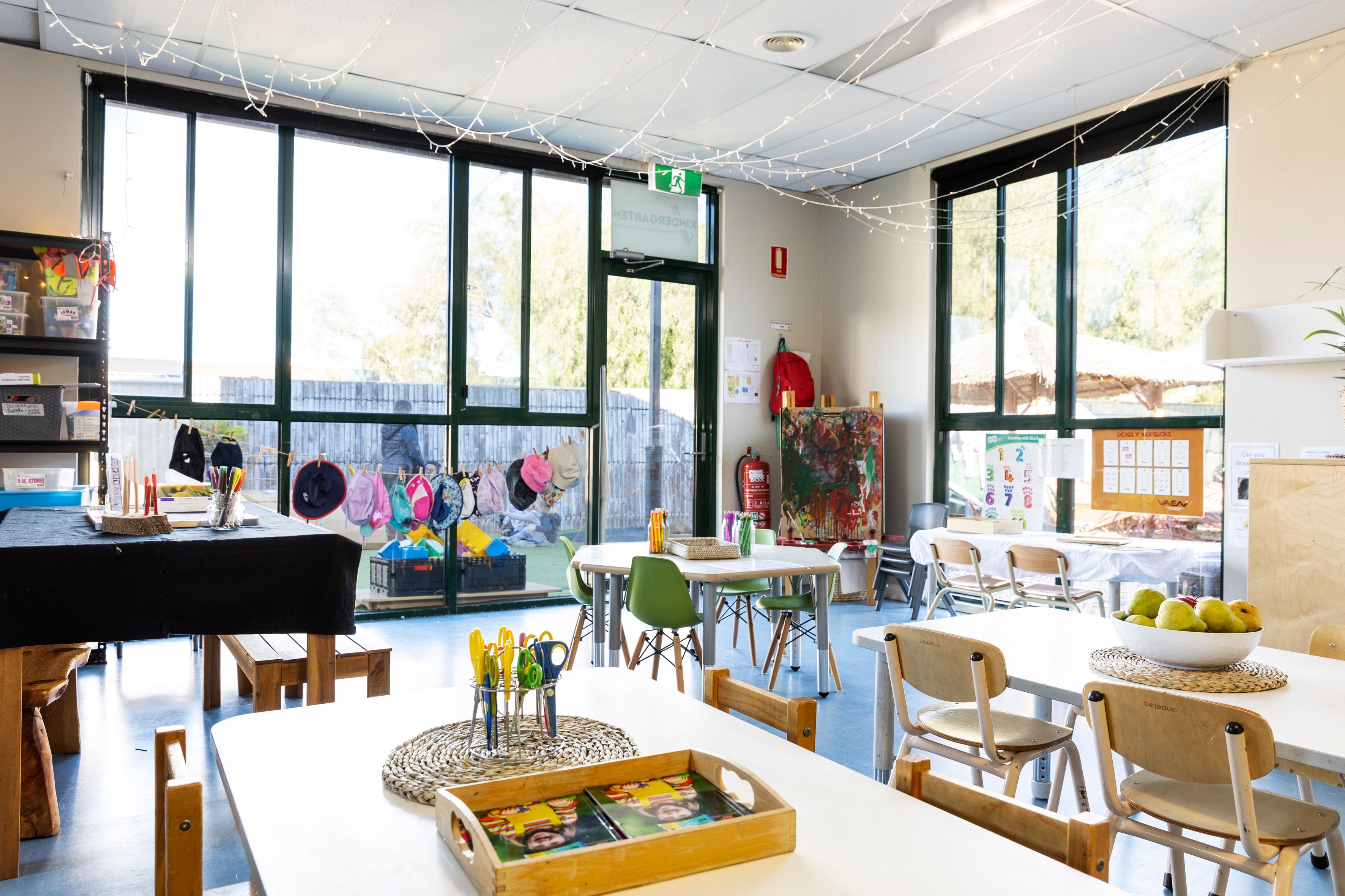 A classroom filled with toys and equipment for playing and learning