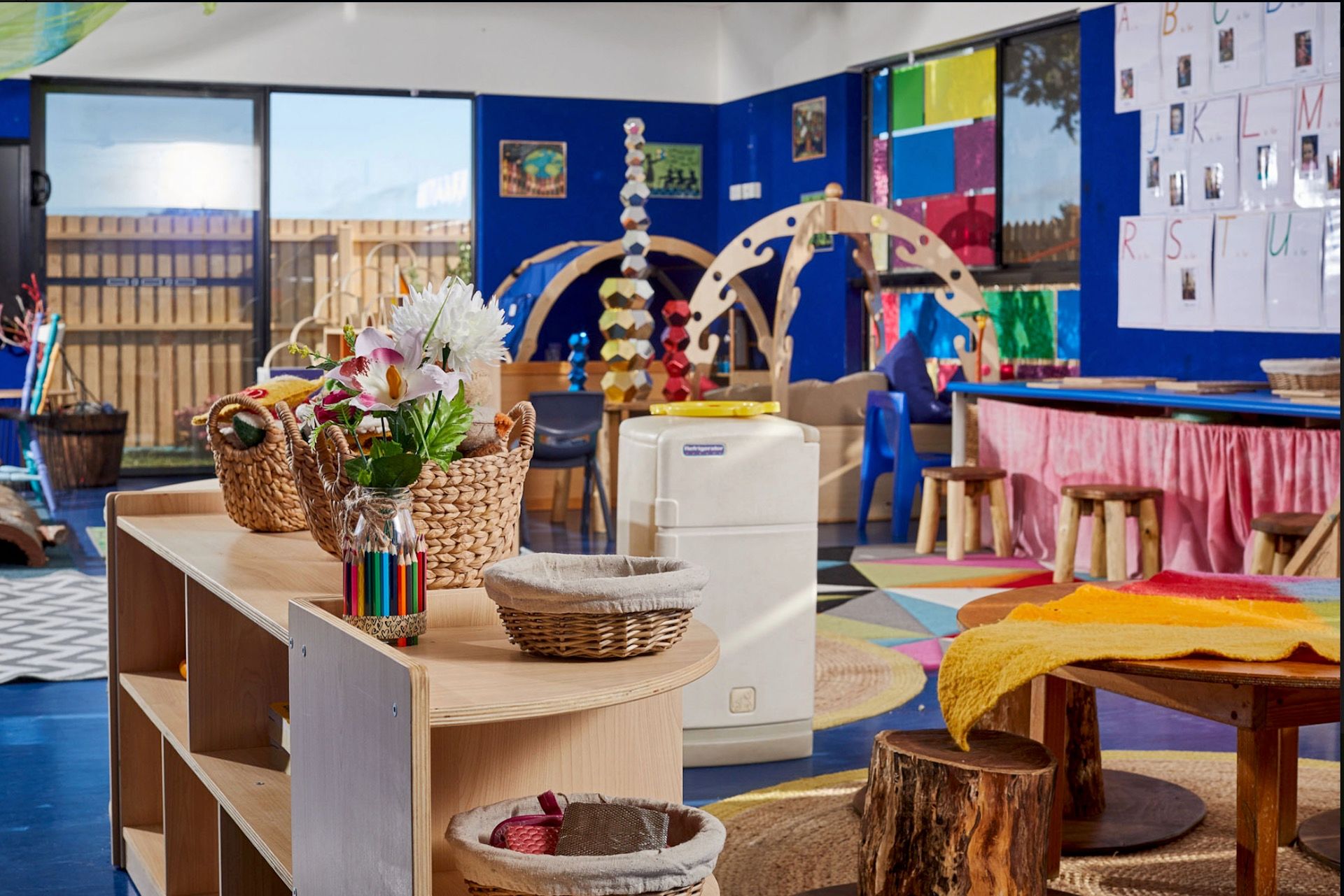 A bright and colourful classroom