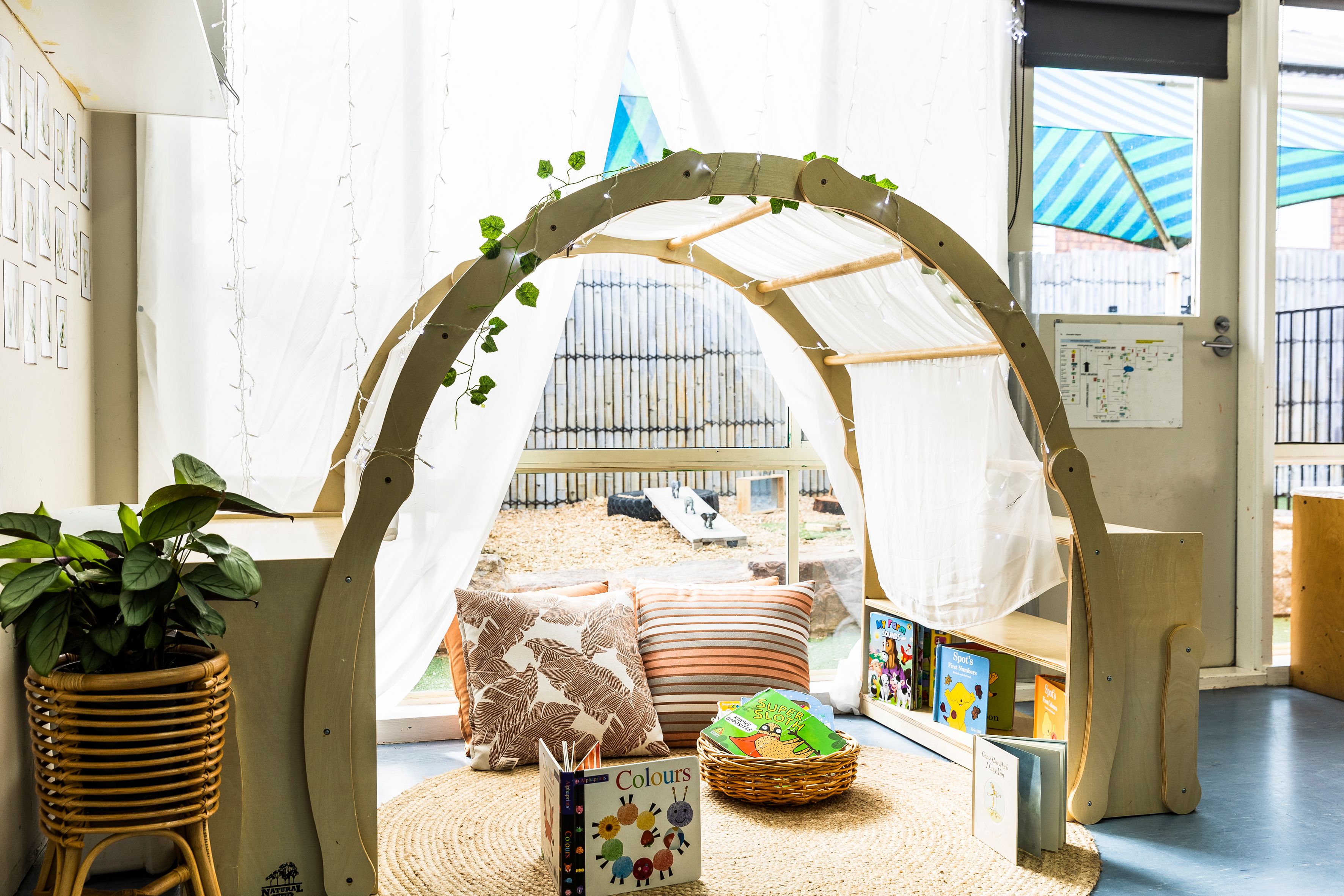 A bright and cosy reading nook