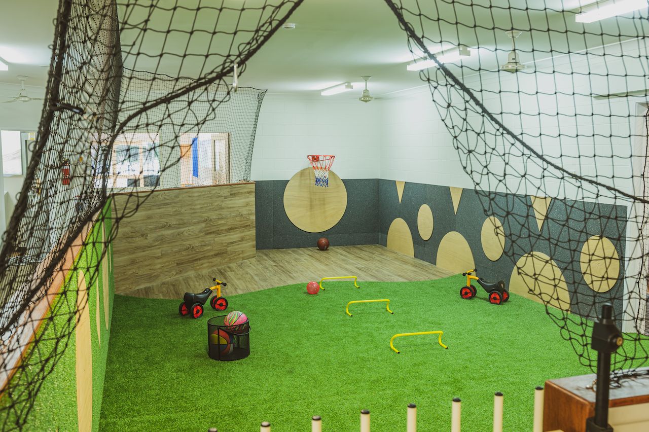 An indoor sports area for children