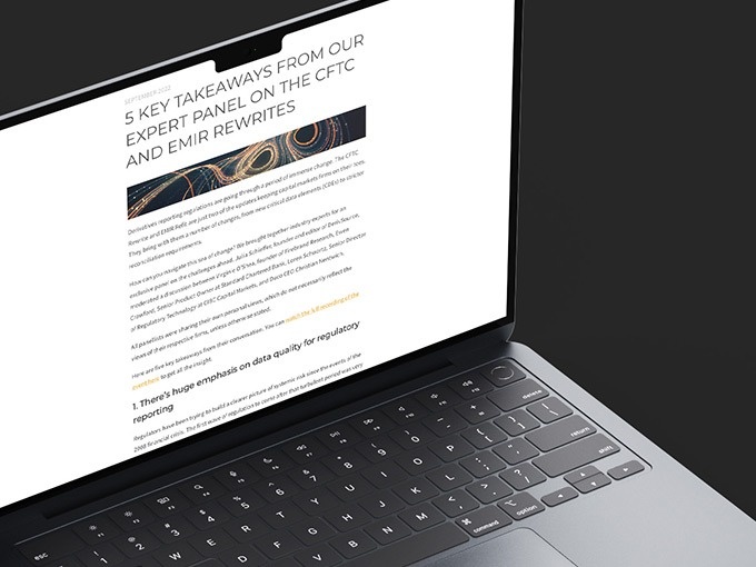 5 key takeaways from our expert panel on the CFTC and EMIR rewrites