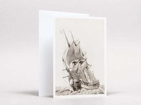 Yves-Marie Le Gouaz: Vaisseau de ligne., Greetings Card