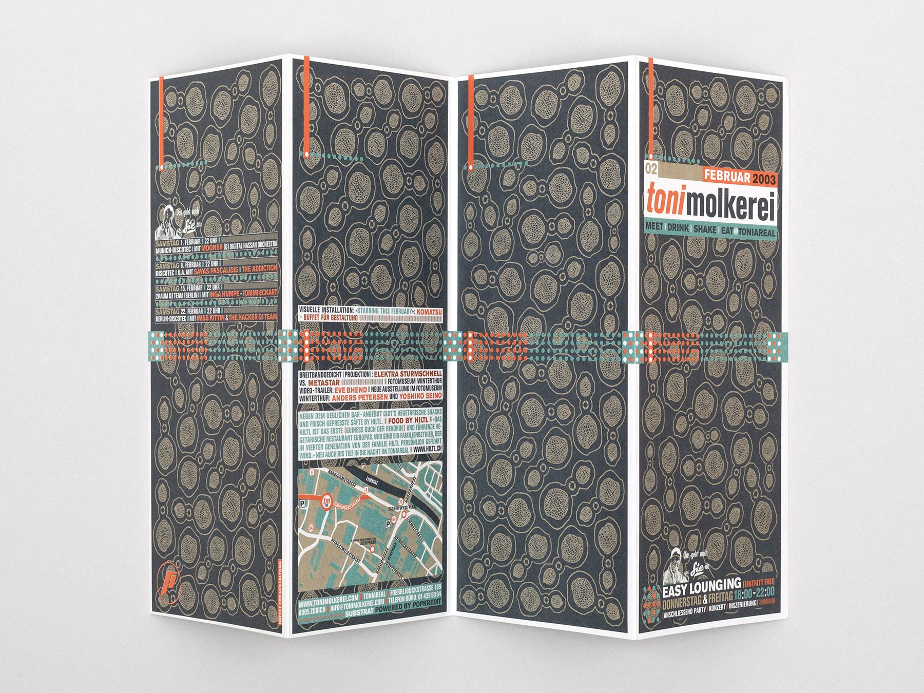 Toni Molkerei. Februar 2003., Buffet für Gestaltung