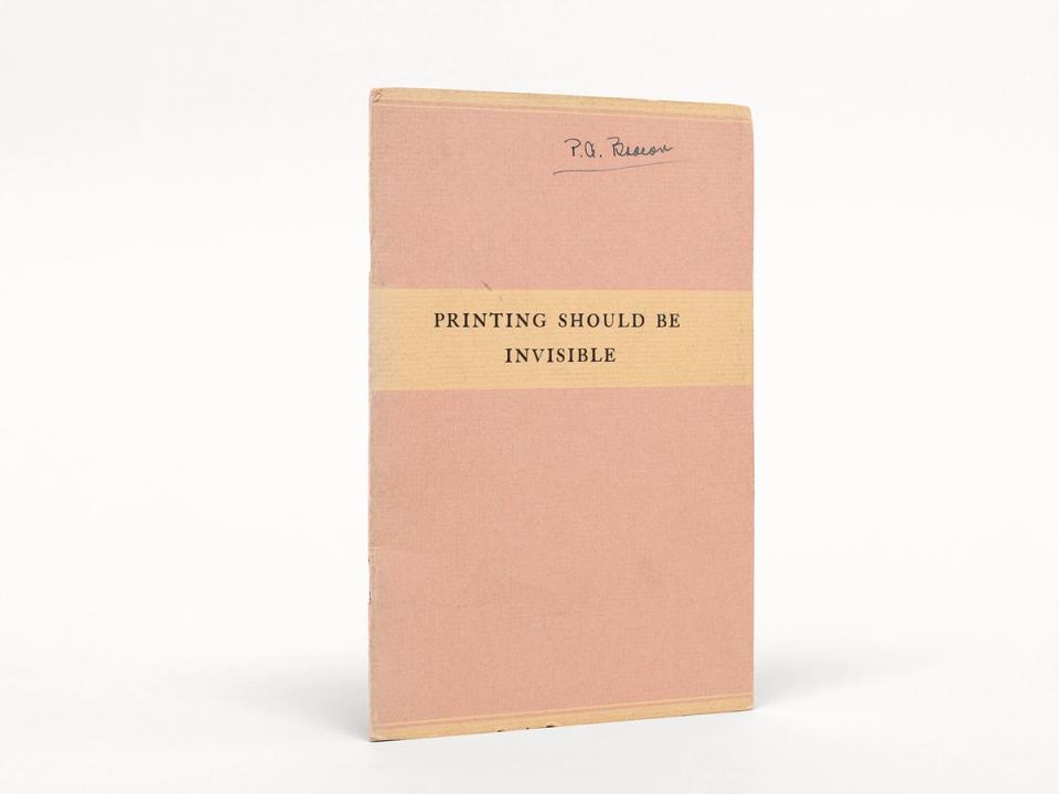 Beatrice Warde: Printing Should Be Invisible. 1932