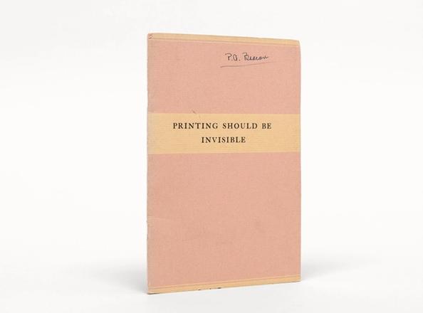 Printing Should Be Invisible., Warde, Beatrice