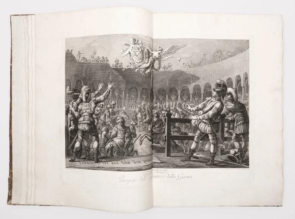Descrizione delle feste celebrate in Parma l’anno MDCCLXIX per le auguste nozze di sua altezza reale l’Infante Don Ferdinando colla reale Arciduchessa Maria Amalia., Bodoni, Giambattista