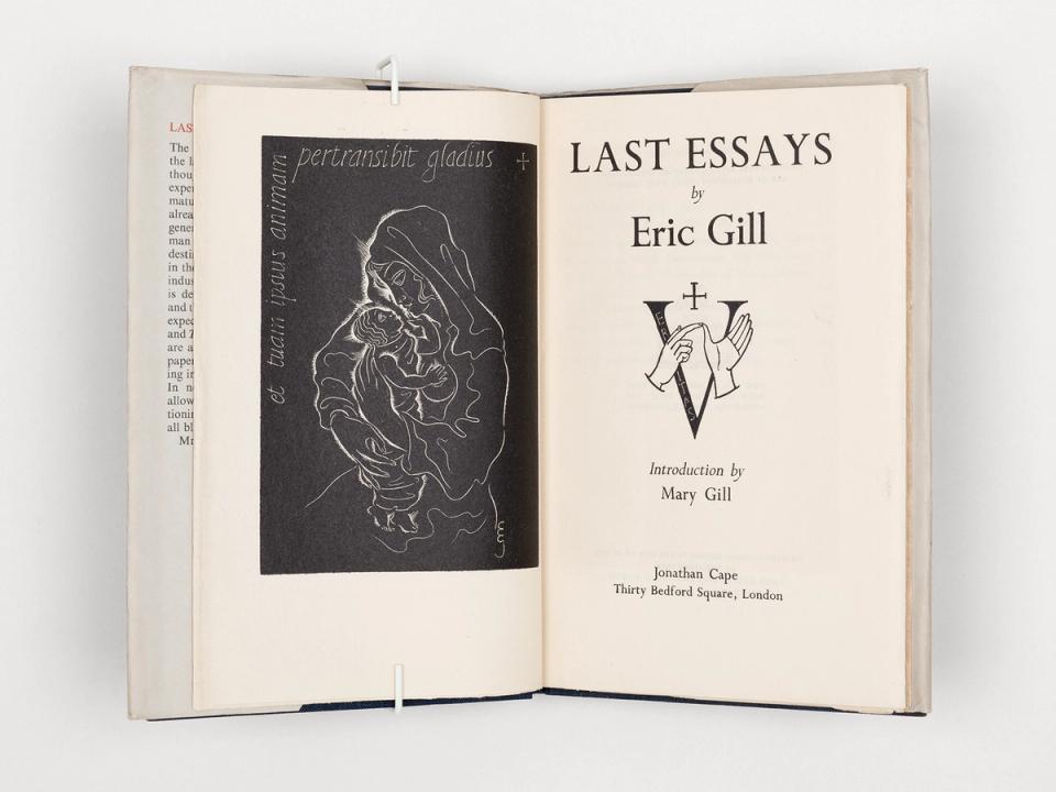 Eric Gill: Last Essays. 1942