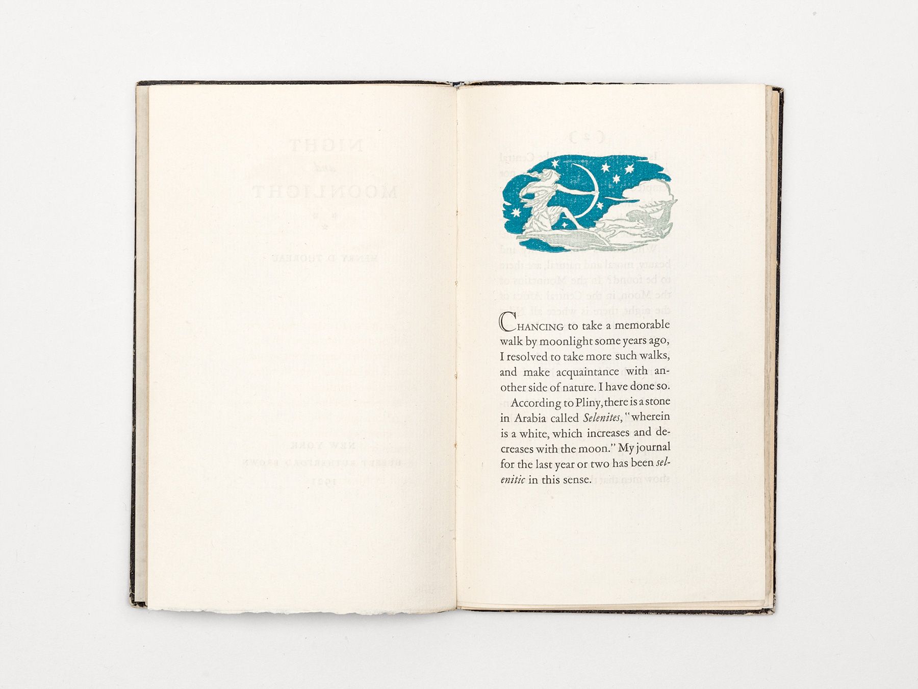 Night and Moonlight., Thoreau, Henry D.