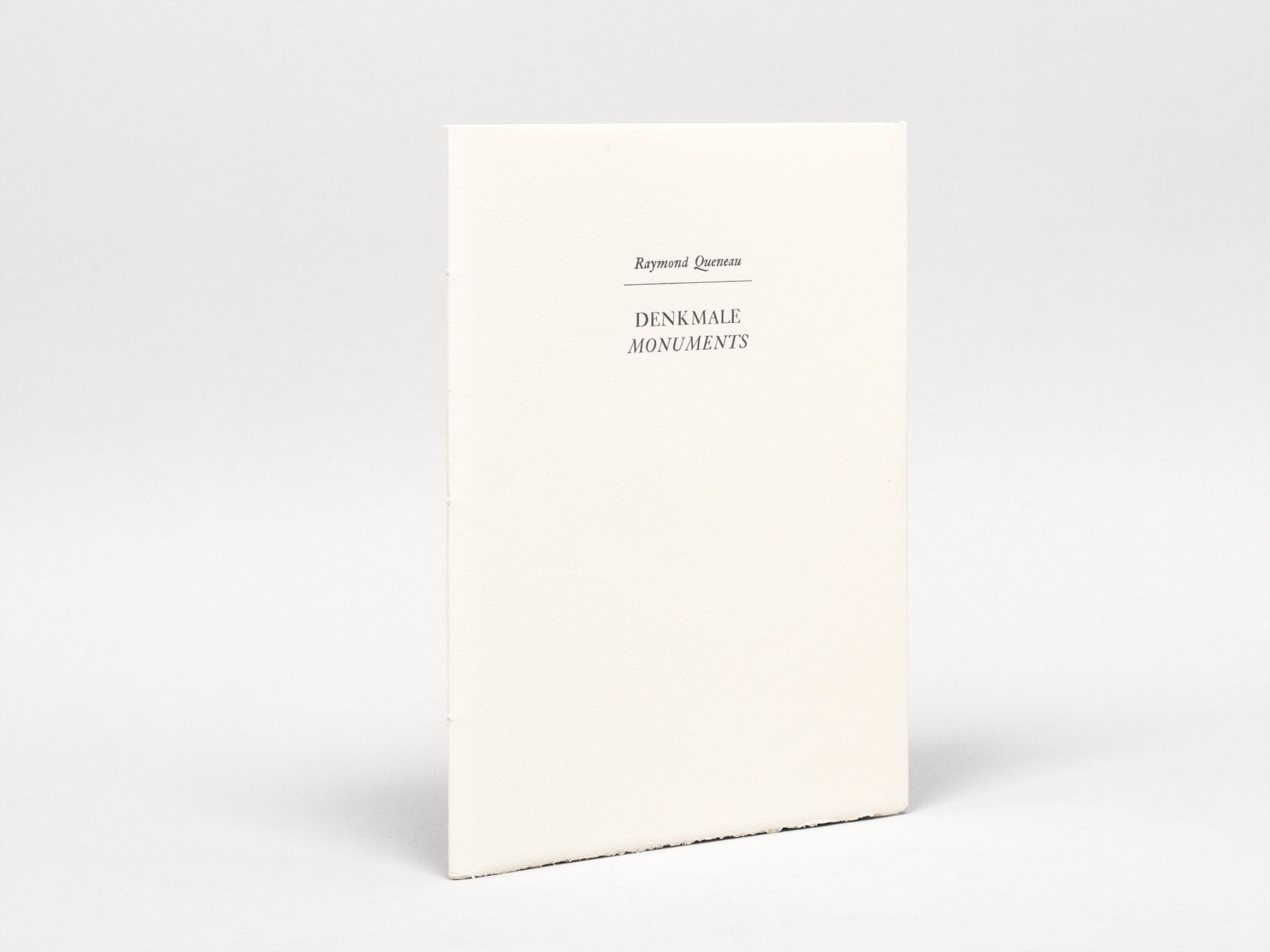 Denkmale. Monuments., Queneau, Raymond