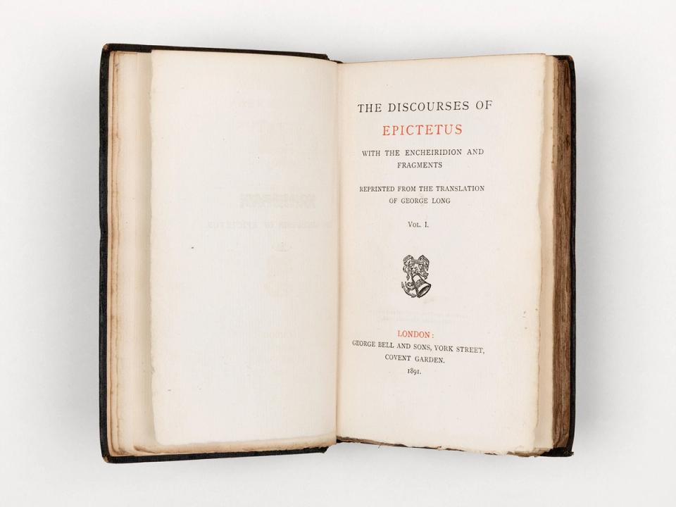 Title: Epictetus, Discourses, Encheiridion and Fragments. London, 1891 