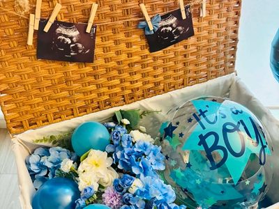 Gender Reveal Custom Rattan Box