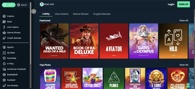 Mega Dice Web