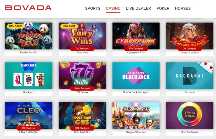 Bovada Web