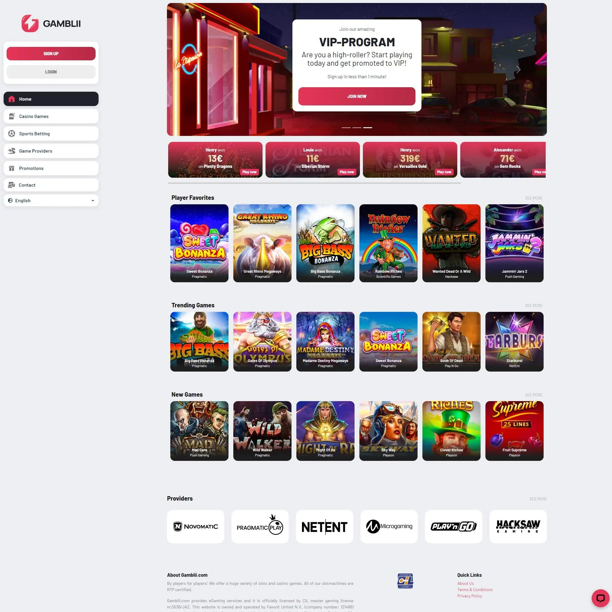 Gamblii Casino Web