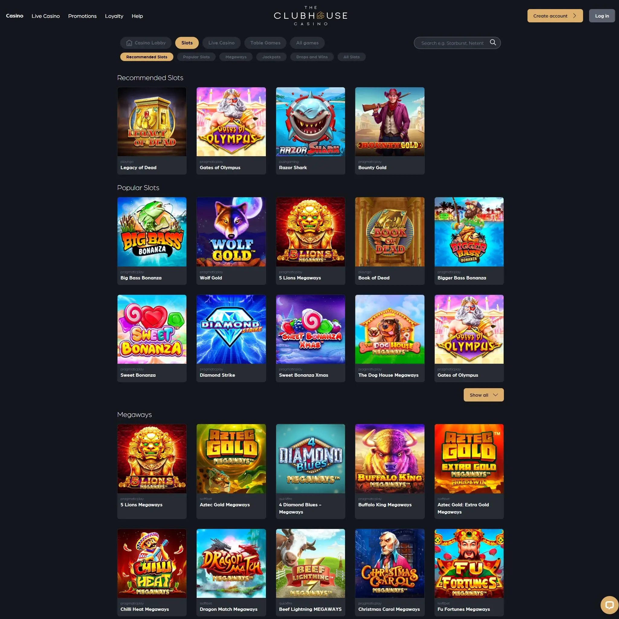 Clubhouse Casino Web