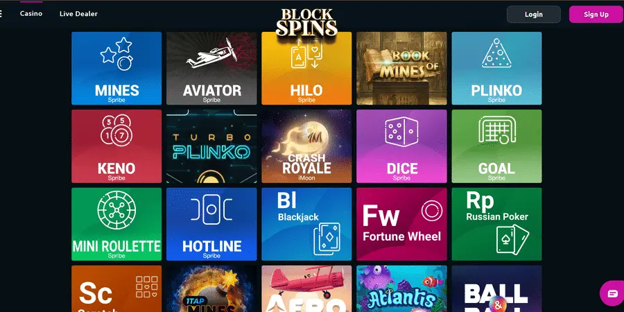 Block Spins Web